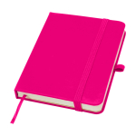 Caderno de capa dura, revestimento de toque macio, folhas A6 pautadas cor cor-de-rosa