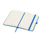 Caderno de capa dura, revestimento de toque macio, folhas A6 pautadas cor azul-claro segunda vista