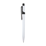 Caneta sofisticada de plástico reciclado, tinta preta cor preto vista lateral