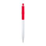 Caneta sofisticada de plástico reciclado, tinta preta cor vermelho