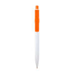 Caneta sofisticada de plástico reciclado, tinta preta cor cor-de-laranja