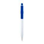Caneta sofisticada de plástico reciclado, tinta preta cor azul real