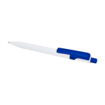 Caneta sofisticada de plástico reciclado, tinta preta cor azul real segunda vista