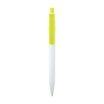 Caneta sofisticada de plástico reciclado, tinta preta cor verde-lima