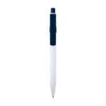 Caneta sofisticada de plástico reciclado, tinta preta cor azul-marinho