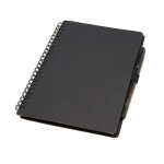 Caderno de capa dura reutilizável com caneta, tinta preta cor preto