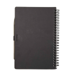 Caderno de capa dura reutilizável com caneta, tinta preta cor preto segunda vista traseira