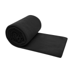 Manta de felpa com saco de transporte 200 g/m2 cor preto segunda vista