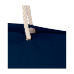 Saco de praia de algodão reciclado com asas de cordão 270 g/m2 cor azul-marinho vista detalhe 1
