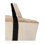 Saco multiusos de algodão reciclado com asas duplas 320 g/m² cor preto vista detalhe 2