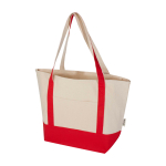 Saco multiusos de algodão reciclado com asas duplas 320 g/m² cor vermelho