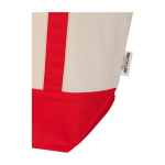Saco multiusos de algodão reciclado com asas duplas 320 g/m² cor vermelho vista detalhe 1