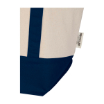Saco multiusos de algodão reciclado com asas duplas 320 g/m² cor azul-marinho vista detalhe 1