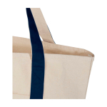 Saco multiusos de algodão reciclado com asas duplas 320 g/m² cor azul-marinho vista detalhe 2