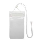 Bolsa impermeável grande de plástico para telemóvel com cordão cor transparente segunda vista frontal