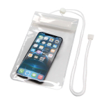 Bolsa impermeável grande de plástico para telemóvel com cordão cor transparente