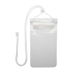 Bolsa impermeável grande de plástico para telemóvel com cordão cor transparente segunda vista traseira