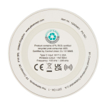 Base de carga sem fios com cabo 2 em 1 de plástico reciclado 15 W cor branco segunda vista traseira