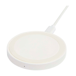 Base de carga sem fios com cabo 2 em 1 de plástico reciclado 15 W cor branco segunda vista