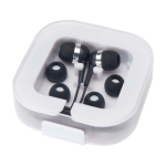 Auriculares confortáveis tipo-C com caixa de plástico reciclado cor preto