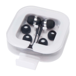 Auriculares confortáveis tipo-C com caixa de plástico reciclado cor preto segunda vista