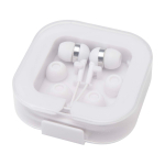 Auriculares confortáveis tipo-C com caixa de plástico reciclado cor branco
