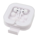 Auriculares confortáveis tipo-C com caixa de plástico reciclado cor branco segunda vista