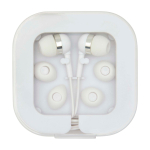 Auriculares tipo-C de cabo com som de alta qualidade e microfone cor branco segunda vista frontal