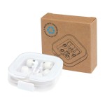 Auriculares tipo-C de cabo com som de alta qualidade e microfone cor branco