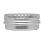Bálsamo labial com embalagem de alumínio e proteção FPS15 cor branco segunda vista frontal