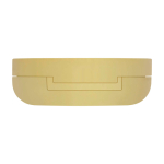 Bálsamo labial com aroma a baunilha e espelho interior FPS15 cor dourado segunda vista frontal