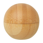 Bálsamo labial de aroma a baunilha com embalagem de bambu FPS15 cor madeira segunda vista frontal