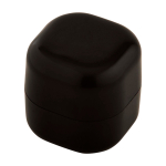 Bálsamo labial de baunilha com embalagem de plástico cúbica FPS15 cor preto segunda vista