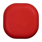 Bálsamo labial de baunilha com embalagem de plástico cúbica FPS15 cor vermelho segunda vista frontal