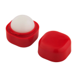 Bálsamo labial de baunilha com embalagem de plástico cúbica FPS15 cor vermelho