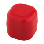Bálsamo labial de baunilha com embalagem de plástico cúbica FPS15 cor vermelho segunda vista
