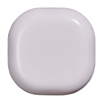 Bálsamo labial de baunilha com embalagem de plástico cúbica FPS15 cor branco segunda vista frontal