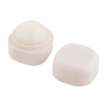 Bálsamo labial de baunilha com embalagem de plástico cúbica FPS15 cor branco