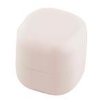 Bálsamo labial de baunilha com embalagem de plástico cúbica FPS15 cor branco segunda vista