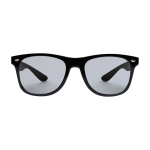 Óculos de sol de plástico reciclado com lentes de vidro acrílico cor preto segunda vista frontal