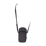 Bolsa para telemóvel de poliéster reciclado com correias ajustáveis cor cinzento-escuro terceira vista