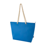 Saco de praia de poliéster reciclado com asas de cordão 23 L cor azul real