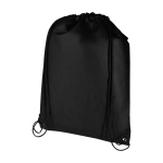 Mochila de cordão non-woven duradouro e resistente ao rasgo 5 L cor preto