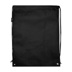 Mochila de cordão non-woven duradouro e resistente ao rasgo 5 L cor preto segunda vista traseira