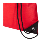 Mochila de cordão non-woven duradouro e resistente ao rasgo 5 L cor vermelho vista detalhe 1