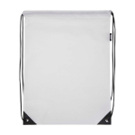 Mochila de cordão non-woven duradouro e resistente ao rasgo 5 L cor branco segunda vista frontal