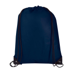Mochila de cordão non-woven duradouro e resistente ao rasgo 5 L cor azul-marinho terceira vista frontal