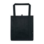 Saco multiusos de poliéster reciclado com base de apoio 29 L cor preto segunda vista frontal