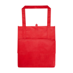 Saco multiusos de poliéster reciclado com base de apoio 29 L cor vermelho segunda vista traseira