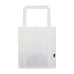 Saco multiusos de poliéster reciclado com base de apoio 29 L cor branco segunda vista frontal